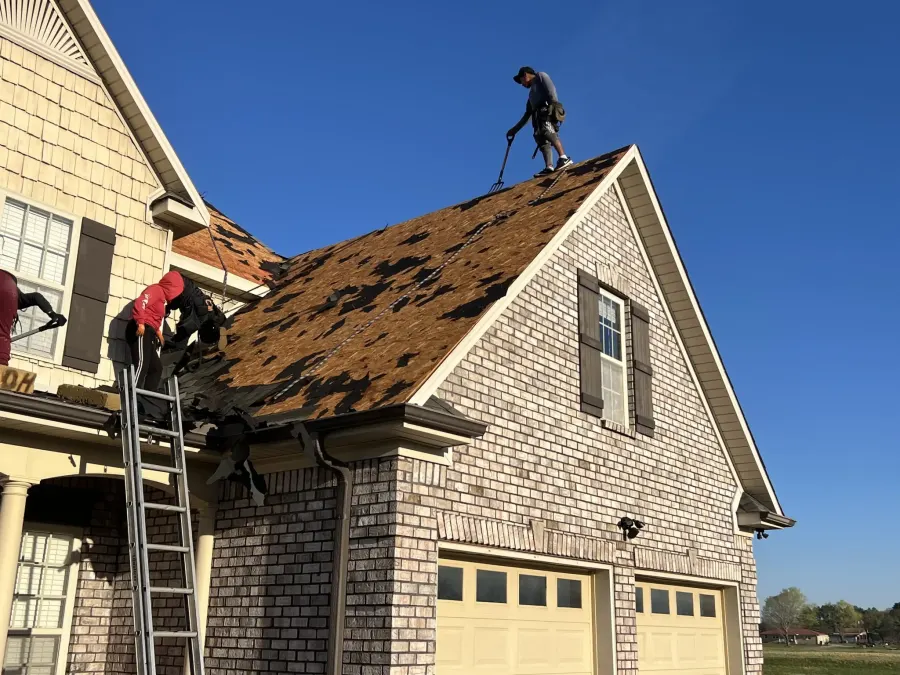 IMPACT crew tearing off a roof in Athens, AL